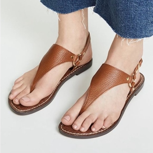 Sam Edelman Shoes - Sam Edelman Greta Ringlet Saddle Pebbled Leather Sandals Size: 9